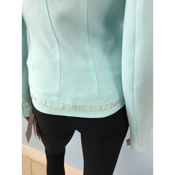 NWT Authentic Unique Valentino Light Aqua Blue Jacket Blazer French IT 36 US 2 4 - Picture 10 of 11